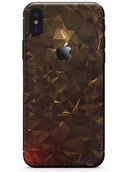 Dark Orange Geometric V13 - iPhone X Skin-Kit