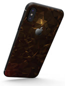 Dark Orange Geometric V13 - iPhone X Skin-Kit
