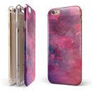 Dark Pink 53 Absorbed Watercolor Texture iPhone 6/6s or 6/6s Plus 2-Piece Hybrid INK-Fuzed Case