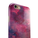 Dark Pink 53 Absorbed Watercolor Texture iPhone 6/6s or 6/6s Plus 2-Piece Hybrid INK-Fuzed Case