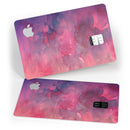 Dark Pink 53 Absorbed Watercolor Texture - Premium Protective Decal Skin-Kit for the Apple Credit Card