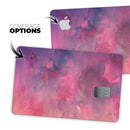 Dark Pink 53 Absorbed Watercolor Texture - Premium Protective Decal Skin-Kit for the Apple Credit Card
