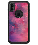 Dark Pink 53 Absorbed Watercolor Texture - iPhone X OtterBox Case & Skin Kits