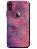 Dark Pink 53 Absorbed Watercolor Texture - iPhone X Skin-Kit