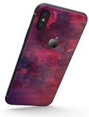 Dark Pink 53 Absorbed Watercolor Texture - iPhone X Skin-Kit