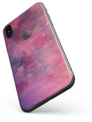 Dark Pink 53 Absorbed Watercolor Texture - iPhone X Skin-Kit