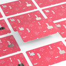 Dark Pink Doodles with Lightning - Premium Protective Decal Skin-Kit for the Apple Credit Card