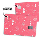 Dark Pink Doodles with Lightning - Premium Protective Decal Skin-Kit for the Apple Credit Card