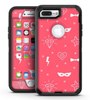 Dark Pink Doodles with Lightning - iPhone 7 Plus/8 Plus OtterBox Case & Skin Kits