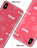 Dark Pink Doodles with Lightning - iPhone X Clipit Case