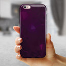 Dark Pink Geometric V16 iPhone 6/6s or 6/6s Plus 2-Piece Hybrid INK-Fuzed Case