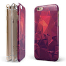 Dark Pink Geometric V19 iPhone 6/6s or 6/6s Plus 2-Piece Hybrid INK-Fuzed Case