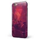 Dark Pink Geometric V19 iPhone 6/6s or 6/6s Plus 2-Piece Hybrid INK-Fuzed Case