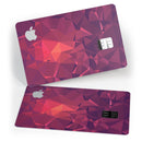 Dark Pink Geometric V19 - Premium Protective Decal Skin-Kit for the Apple Credit Card