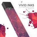 Dark Pink Geometric V19 - Premium Decal Protective Skin-Wrap Sticker compatible with the Juul Labs vaping device