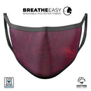 Dark Pink Geometric V3 - Made in USA Mouth Cover Unisex Anti-Dust Cotton Blend Reusable & Washable Face Mask with Adjustable Sizing for Adult or Child