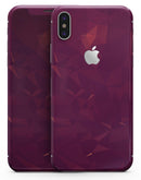 Dark Pink Geometric V3 - iPhone X Skin-Kit