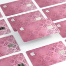 Dark Pink Royal Over Pattern - Premium Protective Decal Skin-Kit for the Apple Credit Card