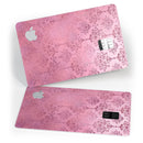 Dark Pink Royal Over Pattern - Premium Protective Decal Skin-Kit for the Apple Credit Card