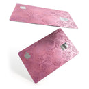 Dark Pink Royal Over Pattern - Premium Protective Decal Skin-Kit for the Apple Credit Card