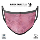 Dark Pink Royal Over Pattern - Made in USA Mouth Cover Unisex Anti-Dust Cotton Blend Reusable & Washable Face Mask with Adjustable Sizing for Adult or Child