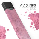 Dark Pink Royal Over Pattern - Premium Decal Protective Skin-Wrap Sticker compatible with the Juul Labs vaping device