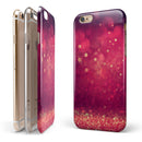 Dark Pink Shimmering Orbs of Light iPhone 6/6s or 6/6s Plus 2-Piece Hybrid INK-Fuzed Case