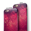Dark Pink Shimmering Orbs of Light iPhone 6/6s or 6/6s Plus 2-Piece Hybrid INK-Fuzed Case