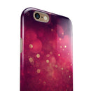 Dark Pink Shimmering Orbs of Light iPhone 6/6s or 6/6s Plus 2-Piece Hybrid INK-Fuzed Case