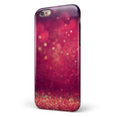 Dark Pink Shimmering Orbs of Light iPhone 6/6s or 6/6s Plus 2-Piece Hybrid INK-Fuzed Case