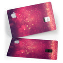 Dark Pink Shimmering Orbs of Light - Premium Protective Decal Skin-Kit for the Apple Credit Card