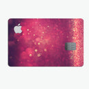 Dark Pink Shimmering Orbs of Light - Premium Protective Decal Skin-Kit for the Apple Credit Card