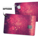 Dark Pink Shimmering Orbs of Light - Premium Protective Decal Skin-Kit for the Apple Credit Card