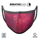 Dark Pink Shimmering Orbs of Light - Made in USA Mouth Cover Unisex Anti-Dust Cotton Blend Reusable & Washable Face Mask with Adjustable Sizing for Adult or Child