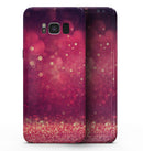 Dark Pink Shimmering Orbs of Light - Samsung Galaxy S8 Full-Body Skin Kit