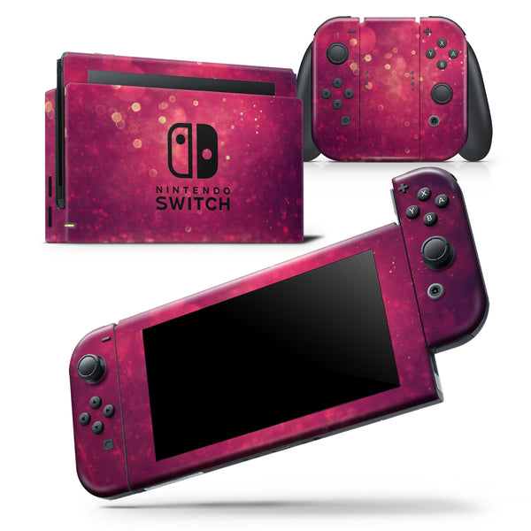 Dark Pink Shimmering Orbs of Light - Skin Wrap Decal for Nintendo Switch Lite Console & Dock - 3DS XL - 2DS - Pro - DSi - Wii - Joy-Con Gaming Controller