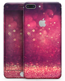 Dark Pink Shimmering Orbs of Light - Skin-kit for the iPhone 8 or 8 Plus