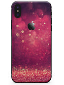 Dark Pink Shimmering Orbs of Light - iPhone X Skin-Kit