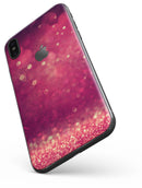 Dark Pink Shimmering Orbs of Light - iPhone X Skin-Kit