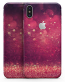 Dark Pink Shimmering Orbs of Light - iPhone X Skin-Kit