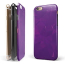 Dark Purple Geometric V15 iPhone 6/6s or 6/6s Plus 2-Piece Hybrid INK-Fuzed Case