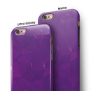 Dark Purple Geometric V15 iPhone 6/6s or 6/6s Plus 2-Piece Hybrid INK-Fuzed Case
