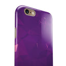 Dark Purple Geometric V15 iPhone 6/6s or 6/6s Plus 2-Piece Hybrid INK-Fuzed Case