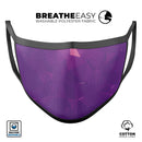 Dark Purple Geometric V15 - Made in USA Mouth Cover Unisex Anti-Dust Cotton Blend Reusable & Washable Face Mask with Adjustable Sizing for Adult or Child