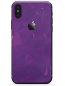 Dark Purple Geometric V15 - iPhone X Skin-Kit