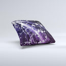 Dark Purple Light Arrays with Glowing Vines Ink-Fuzed Decorative Throw Pillow