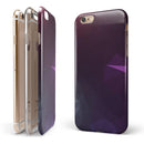 Dark Purple and Pink Geometric Shapes iPhone 6/6s or 6/6s Plus 2-Piece Hybrid INK-Fuzed Case