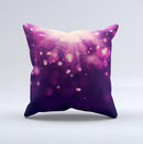 Dark Purple with Desending Lightdrops ink-Fuzed Decorative Throw Pillow