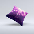 Dark Purple with Desending Lightdrops ink-Fuzed Decorative Throw Pillow