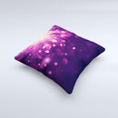 Dark Purple with Desending Lightdrops ink-Fuzed Decorative Throw Pillow